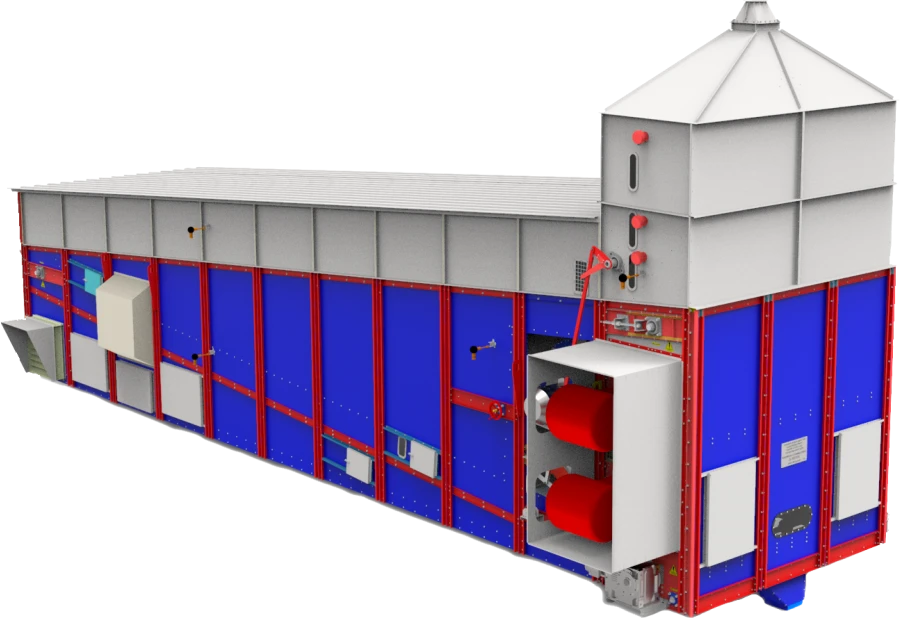 Grain dryer of conveyor type, trade mark Motum