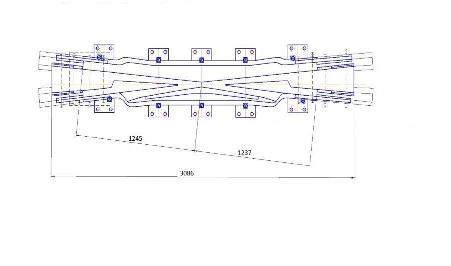 Blunt cross of type P50 of grade 2/9 of project 1657.000:Blunt cross of type P50 of project 1657.000