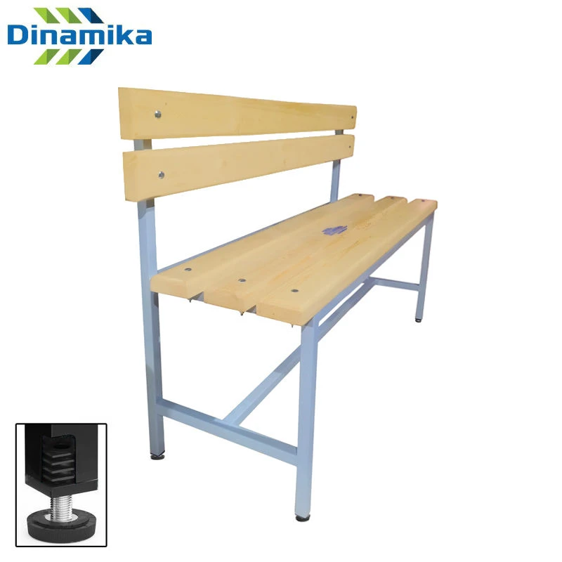 Cloakroom bench with backrest (made of wood/plywood)