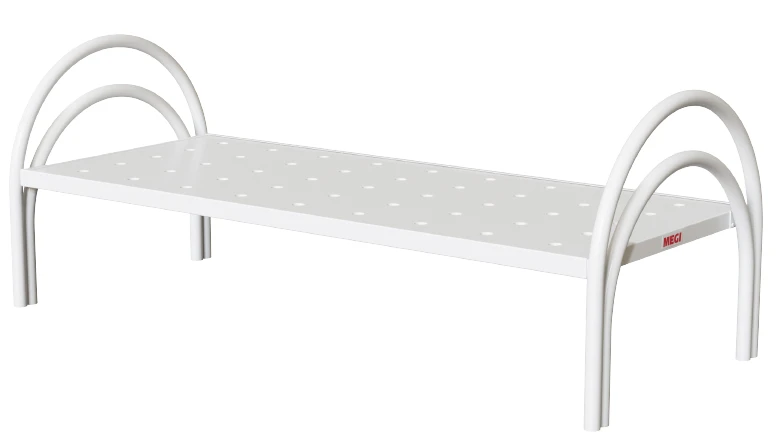 KF0-01-"MSC" (MSC-151M) - General hospital bed with single bed, without wheels, metal backrests, bed - steel sheet.