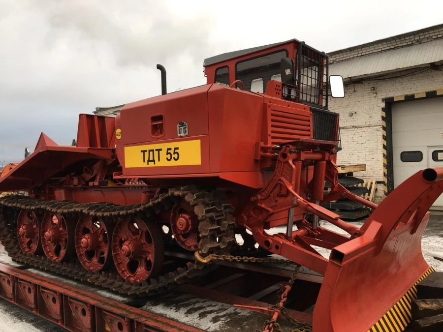 Industrial tractor ONEZHETS TDT-55 of traction class 3 with internal combustion engine model D-245