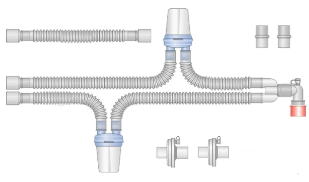 Respiratory devices for joint use with anaesthetic and resuscitation equipment, version: p