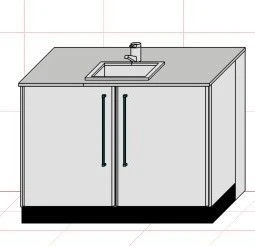 Laboratory working table, "ProMo" series