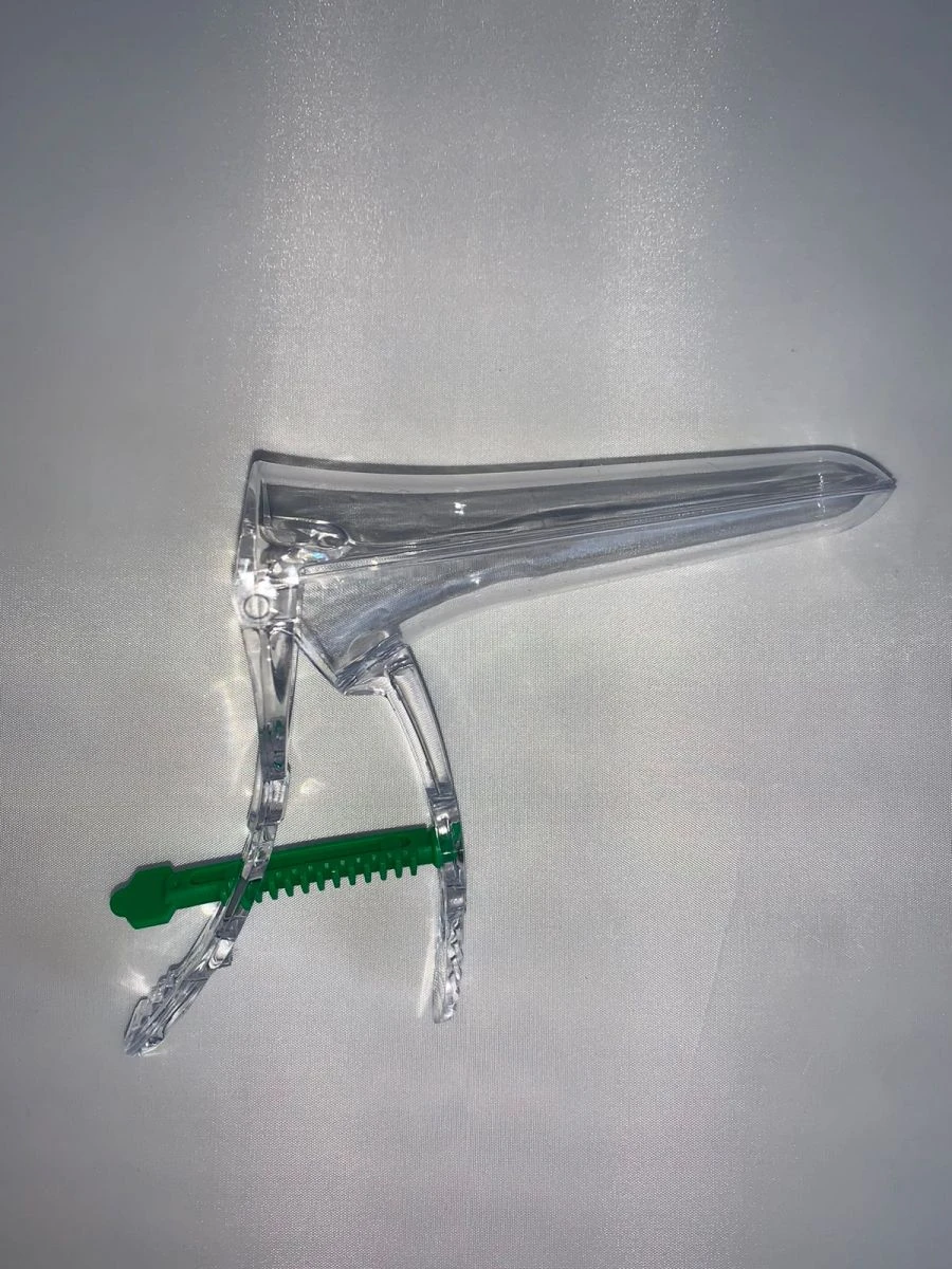 Sterile single-use polymer vaginal mirror, Type 2. Size L
