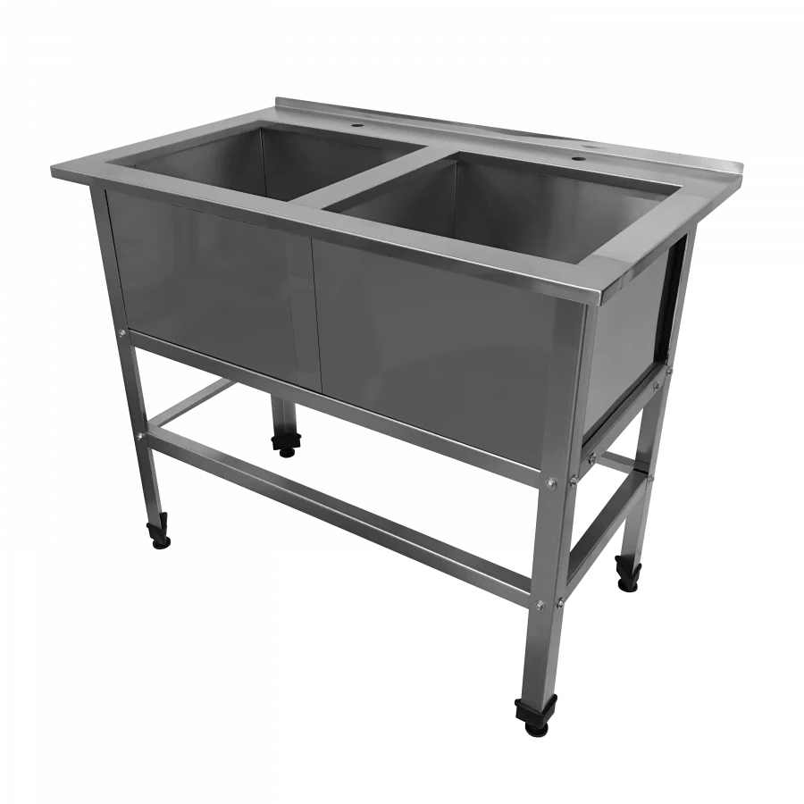 Double-section wash tub