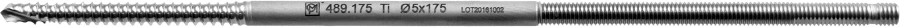 Schanz rods, 5.0 mm diameter, repositionable, with cortical thread, article number 289.150.