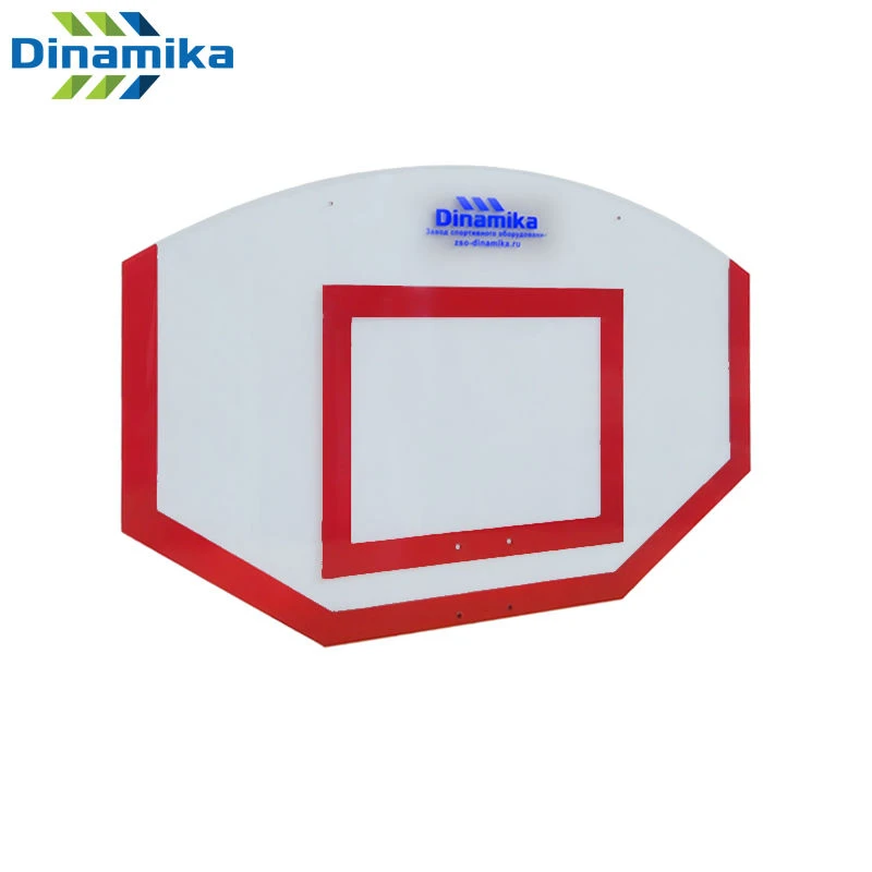 Shield of streetball made of monolithic polycarbonate