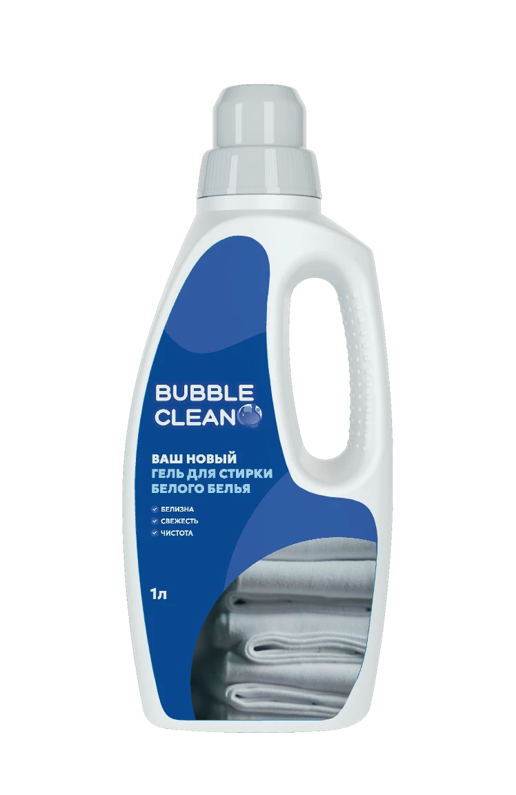 Liquid Laundry Detergent Bubble Linen Clean White