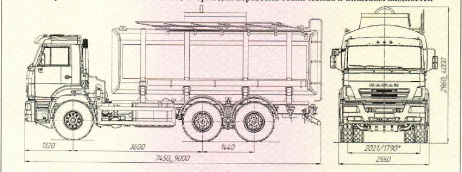 Tank truck UST 5453K5 and modifications: 5453?5-01