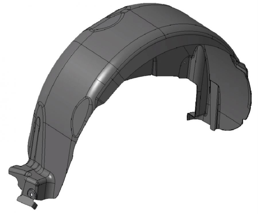 Rear wing shield left 9680450380