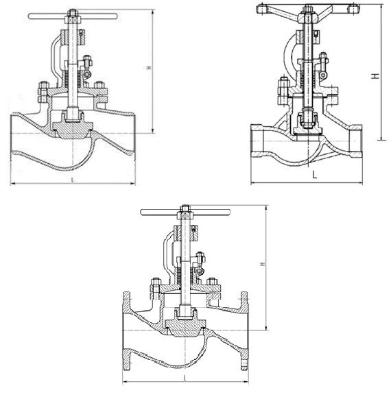 Steel shut-off and regulating valve KZR