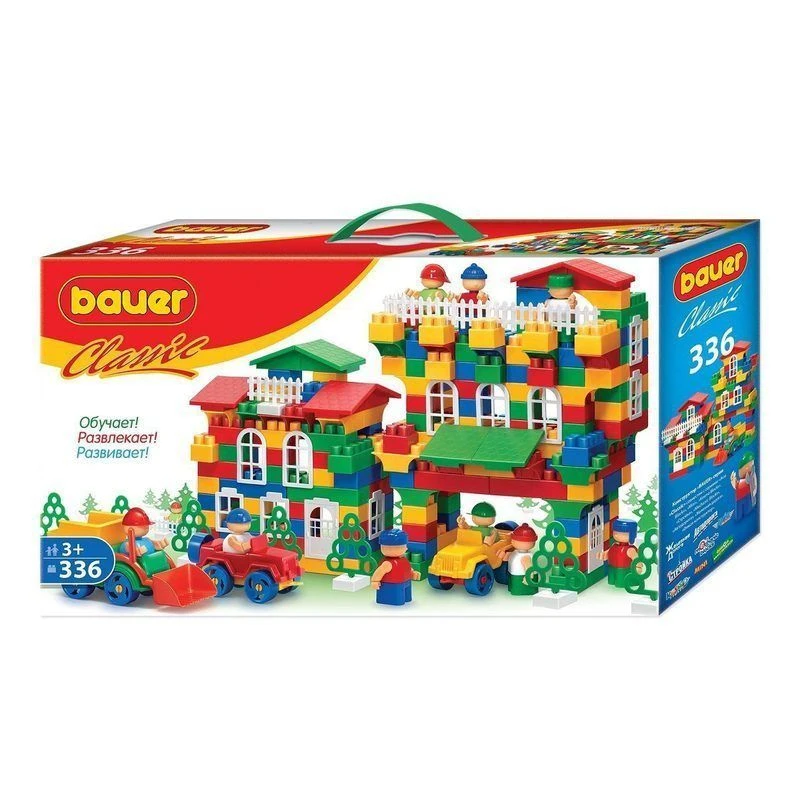 Bauer "Classic" series children's educational construction toy 336 elements in a box, item 199