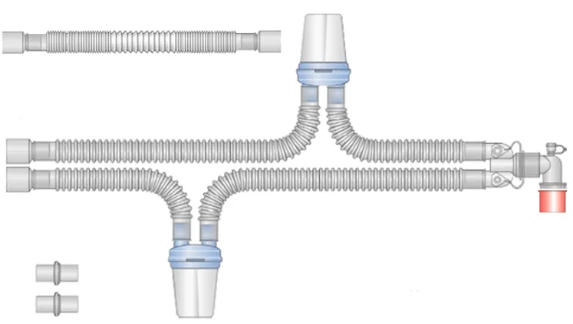 Respiratory devices for joint use with anaesthetic and resuscitation equipment, version: p