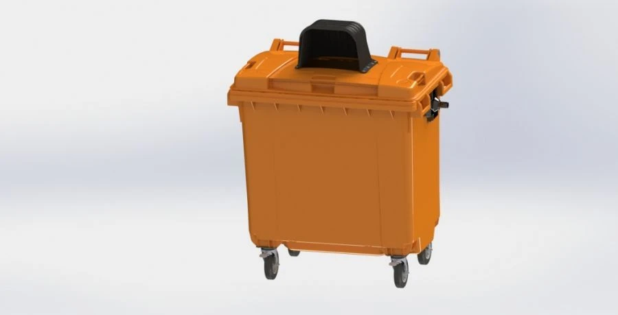 Mobile waste bin 770l Art.26.C19.H (20.804.30.PE; 21.053.30.T)