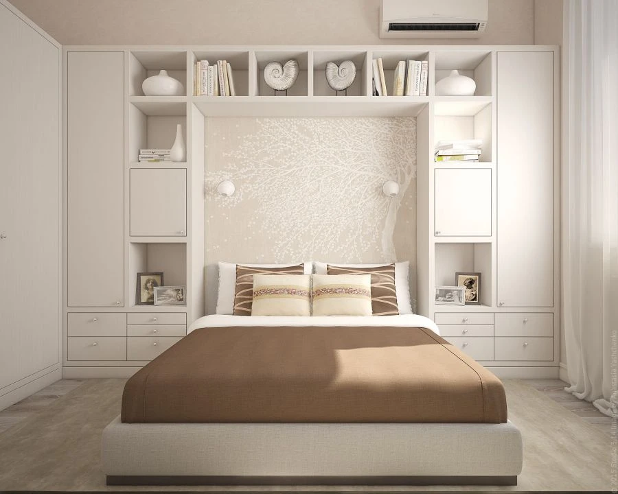 Wooden wardrobe for bedroom model: Bedside cabinet No. 2