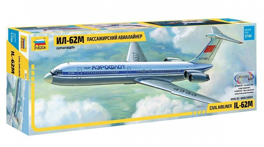 Assembled model Soviet passenger airliner Il-62M