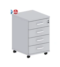 Swing cabinet Easy One with lock (grey, 404x454x609 mm, 4 drawers)