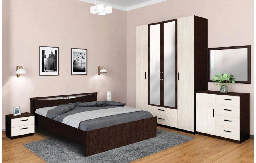 Wooden furniture set. Bedroom furniture