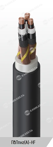 Power cable with copper conductors insulated with cross-linked polyethylene for voltage 6, 10, 15, 20, 30 and 35 kV of PvPpng(A)