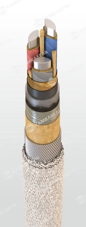 Power cable with aluminium conductors with paper insulation impregnated with non-flowing composition for voltage 6, 10 kV of TsA