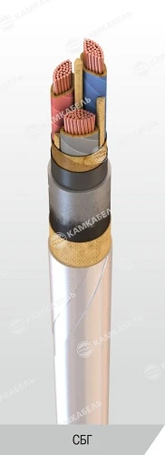 Power cable with copper conductors with paper insulation impregnated with viscous or non-flowing composition for voltage 6, 10 k