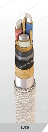 Power cable with aluminium conductors with paper insulation impregnated with non-flowing composition for voltage 6, 10 kV of TsA
