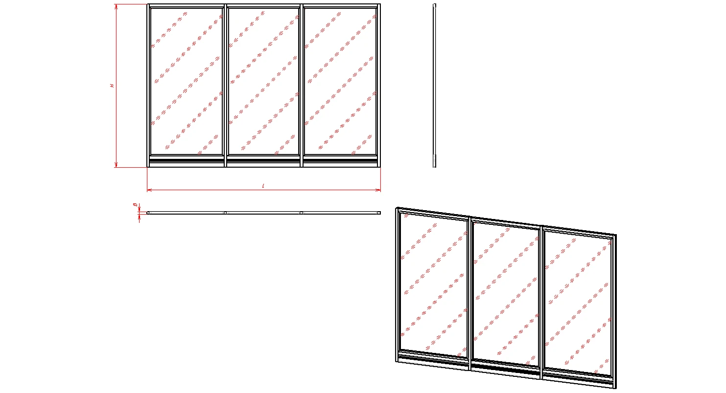 Glass office partition (POS series)