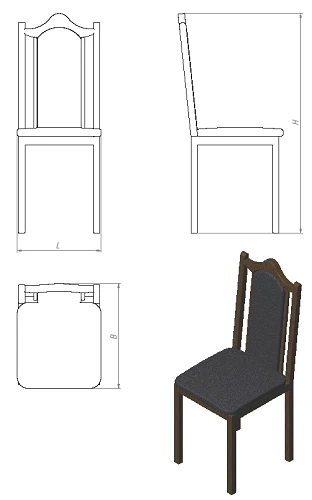 Wooden frame chair Stoljarny (series STU.DK.S)