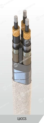 Power cable with aluminium conductors with paper insulation impregnated with viscous or non-flowing composition for voltage 35 k