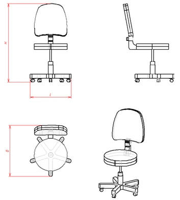 Laboratory chair (series SUL.1)