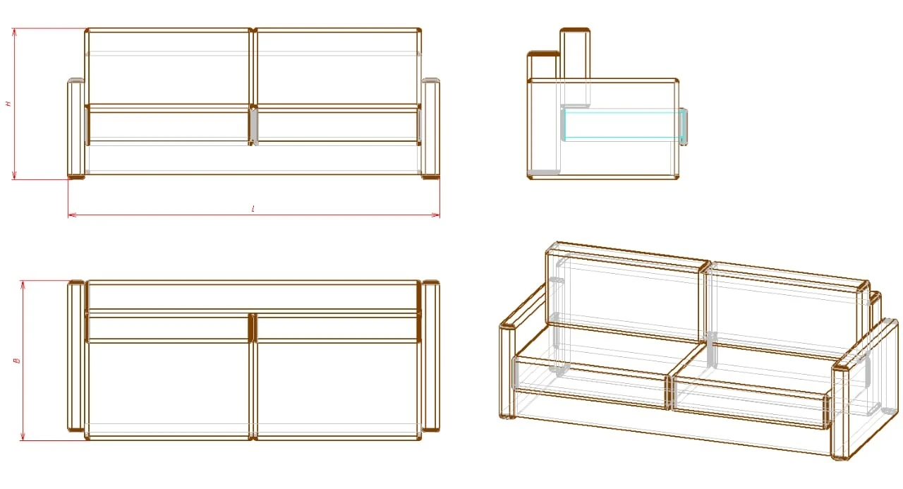 Double sofa (D.2 series)