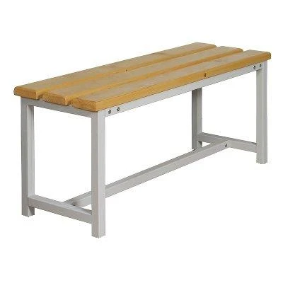 Wooden bench on metal frame, garden 2000x400x450mm