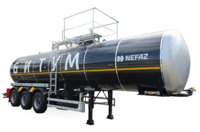 Semi-trailer tank-trailer for bitumen and crude oil PTC NEFAZ 96931-04, without pumping unit