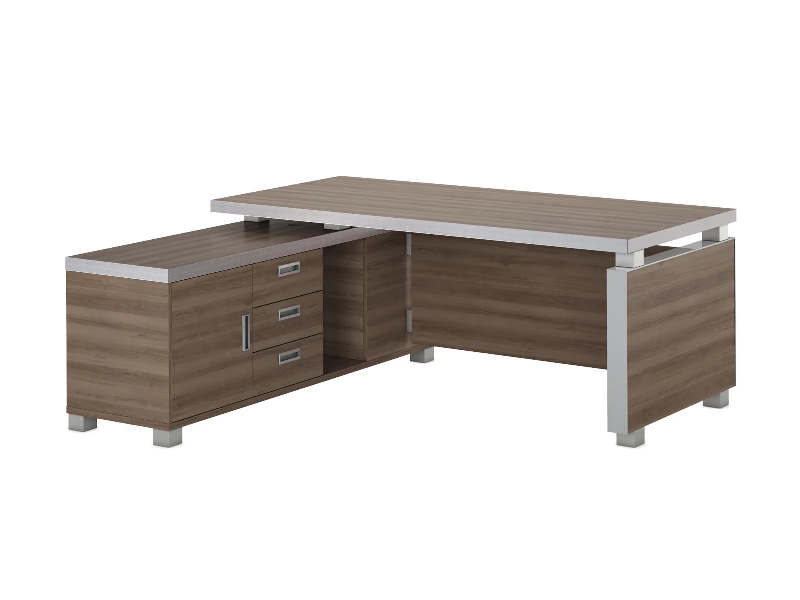 Executive desk 1900 with side table, art. no. EDV205
