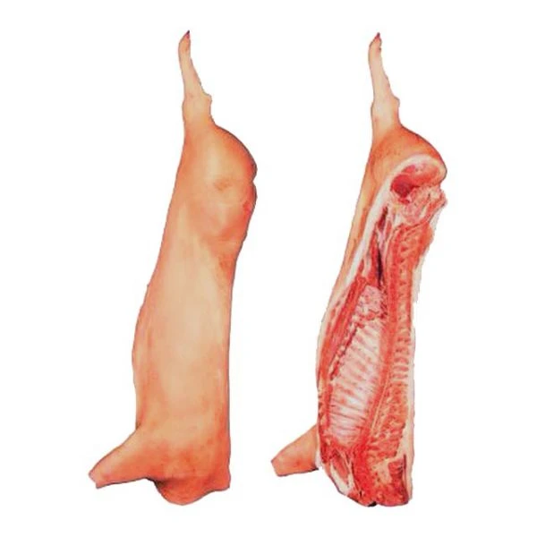 Pork meat of 1 category in half carcasses frozen