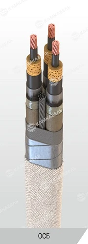 Power cable with copper conductors with paper insulation impregnated with viscous or non-flowing composition for voltage of 20,
