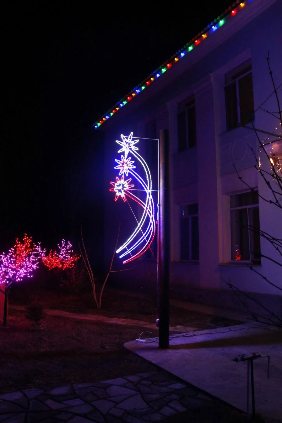 LED console (LED panel) "Three Stars" - decorative street lamp on brackets (modifications 220V, 24V,1