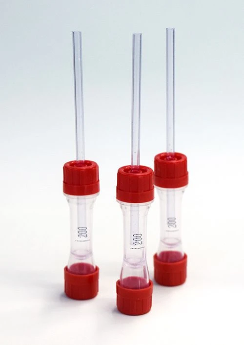 Microtube with anticoagulant K3EDTA for capillary blood collection "UNIVET" in modification "UNIVET-IIIm-400".