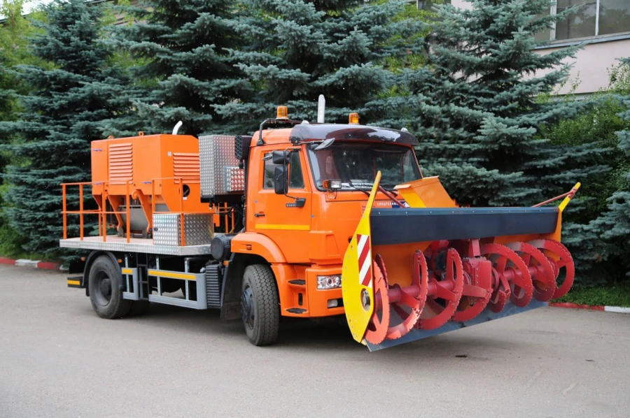 Snowplough DE-210BF-1 based on vehicle KAMAZ-54601-53