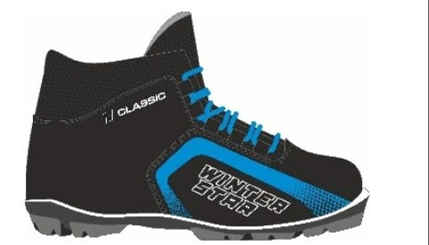 Winter Star classic ski boots black (logo blue) N