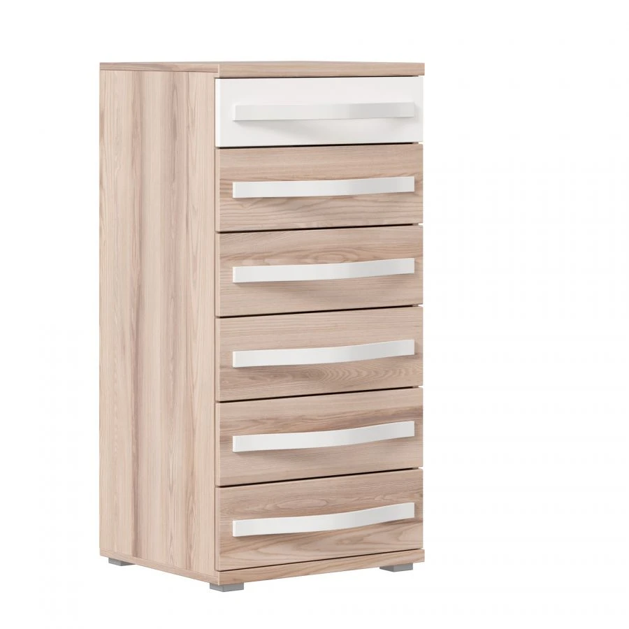 Marta LD.636130.000 High bedside cabinet (White/Desira Ash )