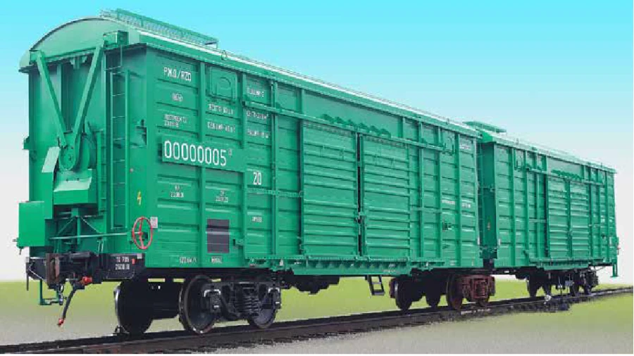 ARTICULATED TYPE BOXCAR WITH OPENING ROOF MODEL 11-2151