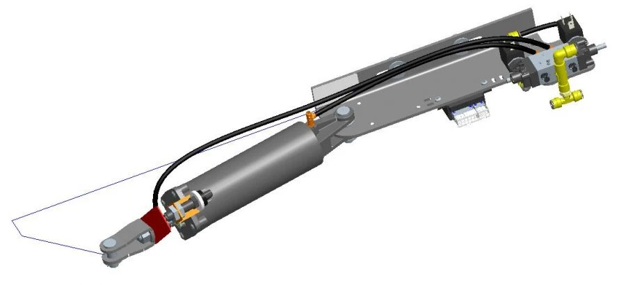 Vehicle door pneumatic actuator 16N1X50/150T1B003