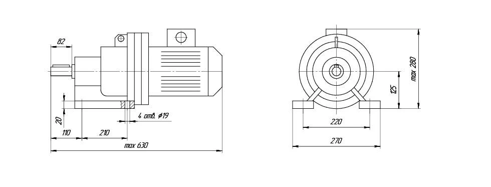 MVz-160 — Overall Dimensions