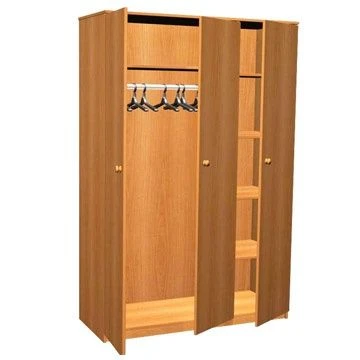Wardrobe with combination 3-leaf wardrobe
