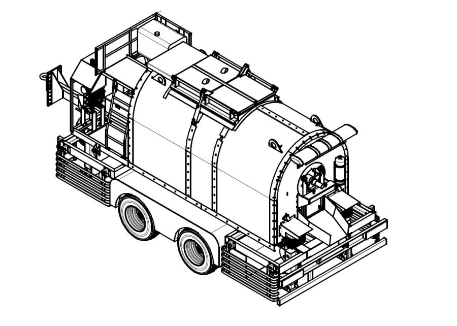 Equipment for construction and repair of asphalt-concrete and artificial road surfaces Bastion LA-04