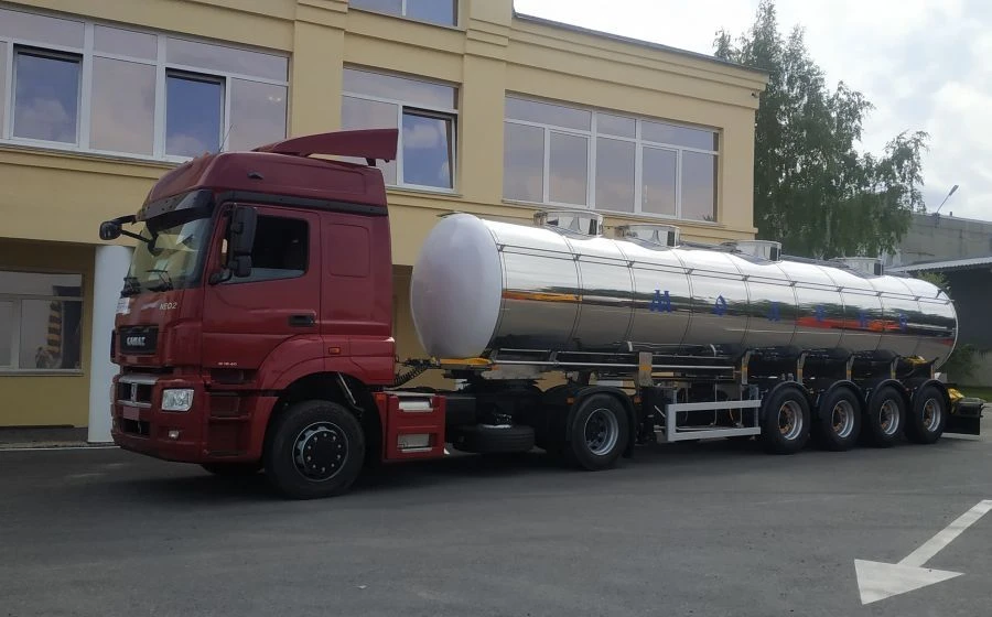 Semi-trailer-slurry tanker on undercarriage of load-bearing construction YADISH-VM-PPC 912861
