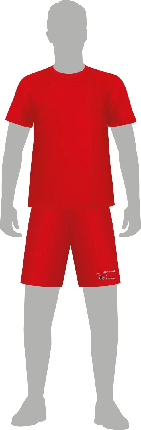Sports uniforms with "Symbol" marking made of synthetic knitted fabric