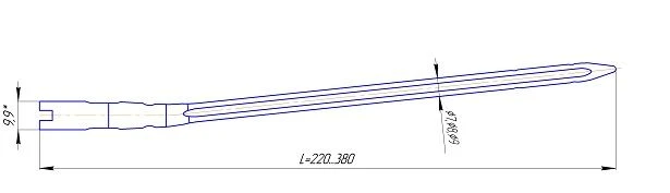 Blocking pin for shoulder (l. 7,0mm; l. 8,0mm; l. 9,0mm; length: 220...380mm).