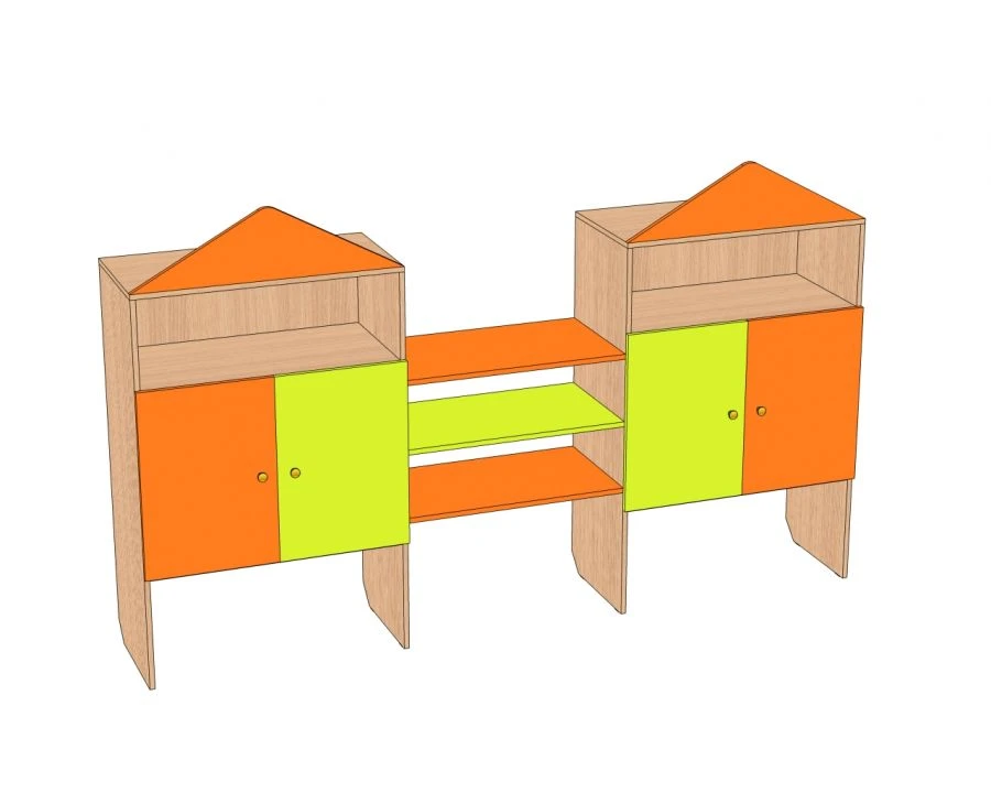 Toy wall "House-2" without drawers children's SI-D2